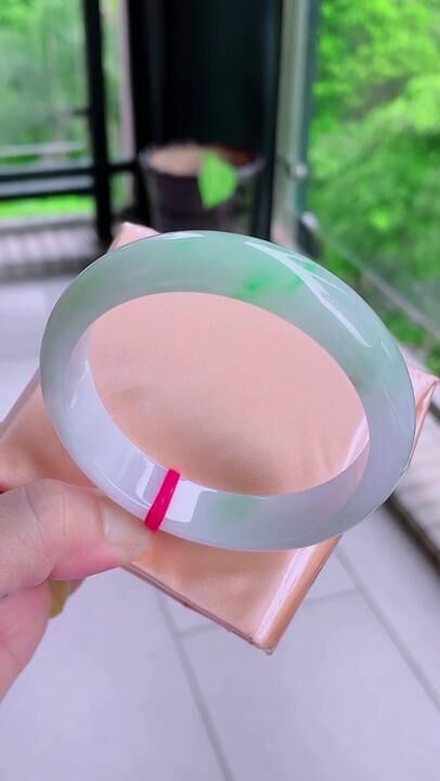 冰潤飄陽綠正圈翡翠手鐲,天然翡翠A玉, 緬甸玉, Jade, Jadeite