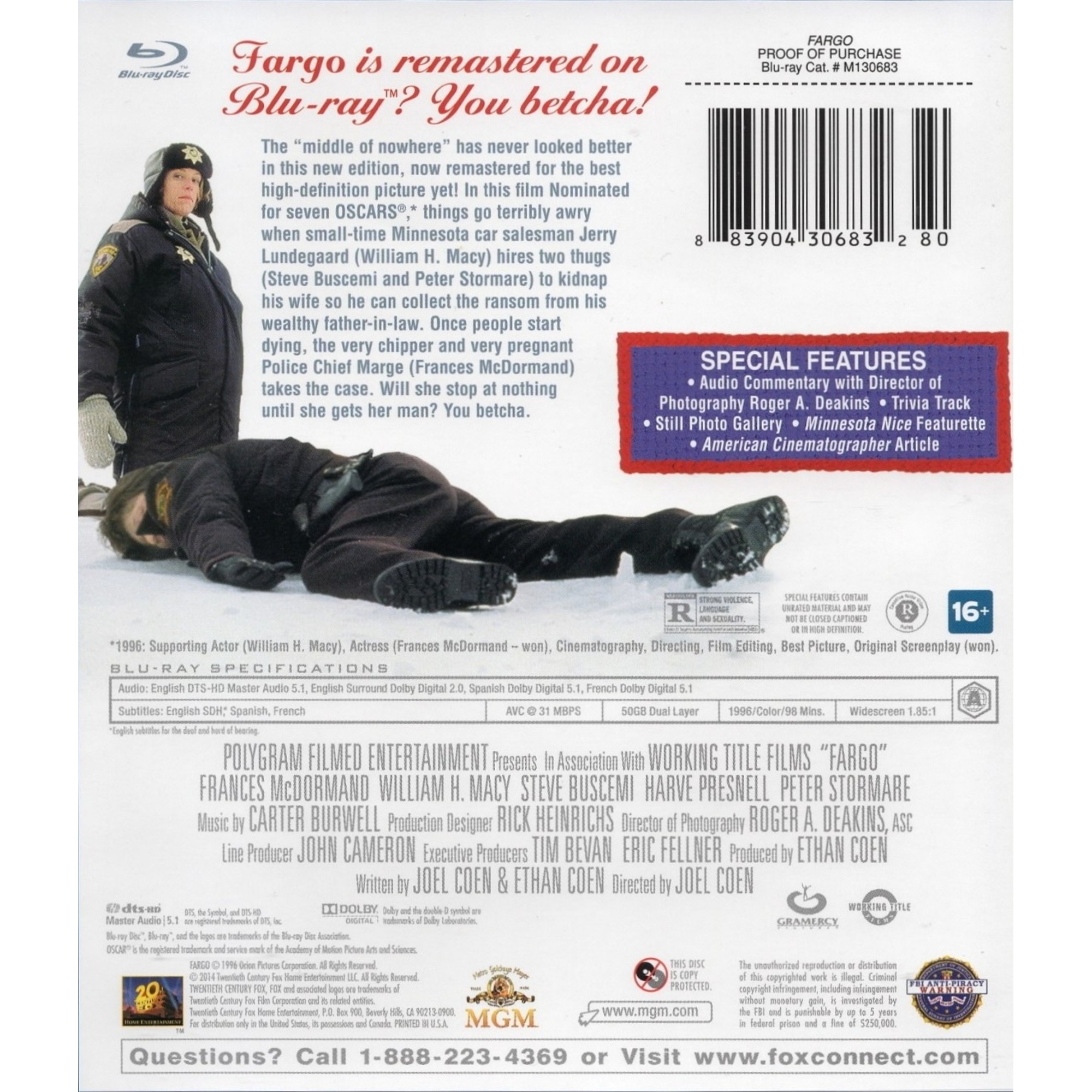 雪花高離奇命案 (1996) (修復版) (Blu-ray) (美國版)