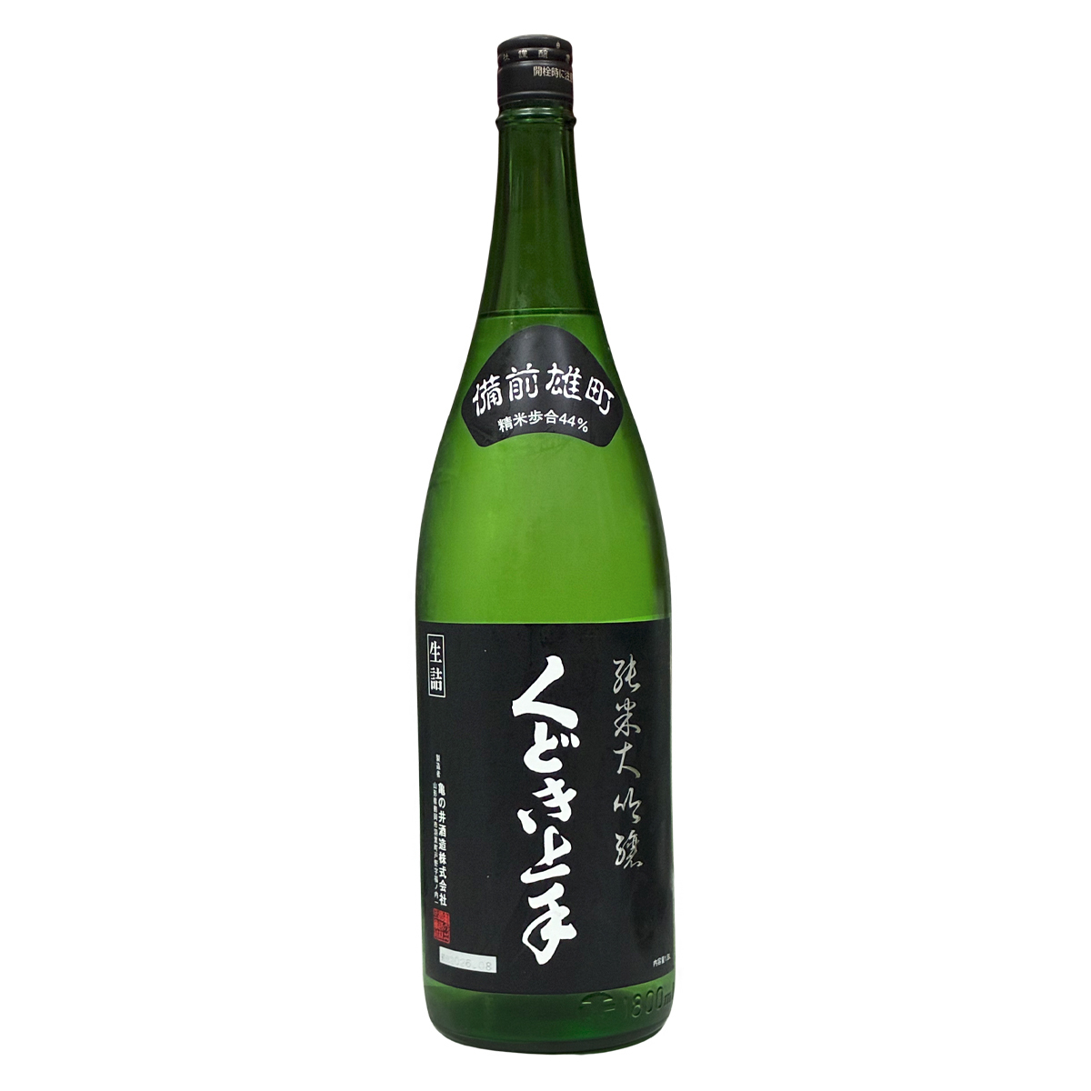 くどき上手 純米大吟釀 黑ラベル 備前雄町44% 1800ml
