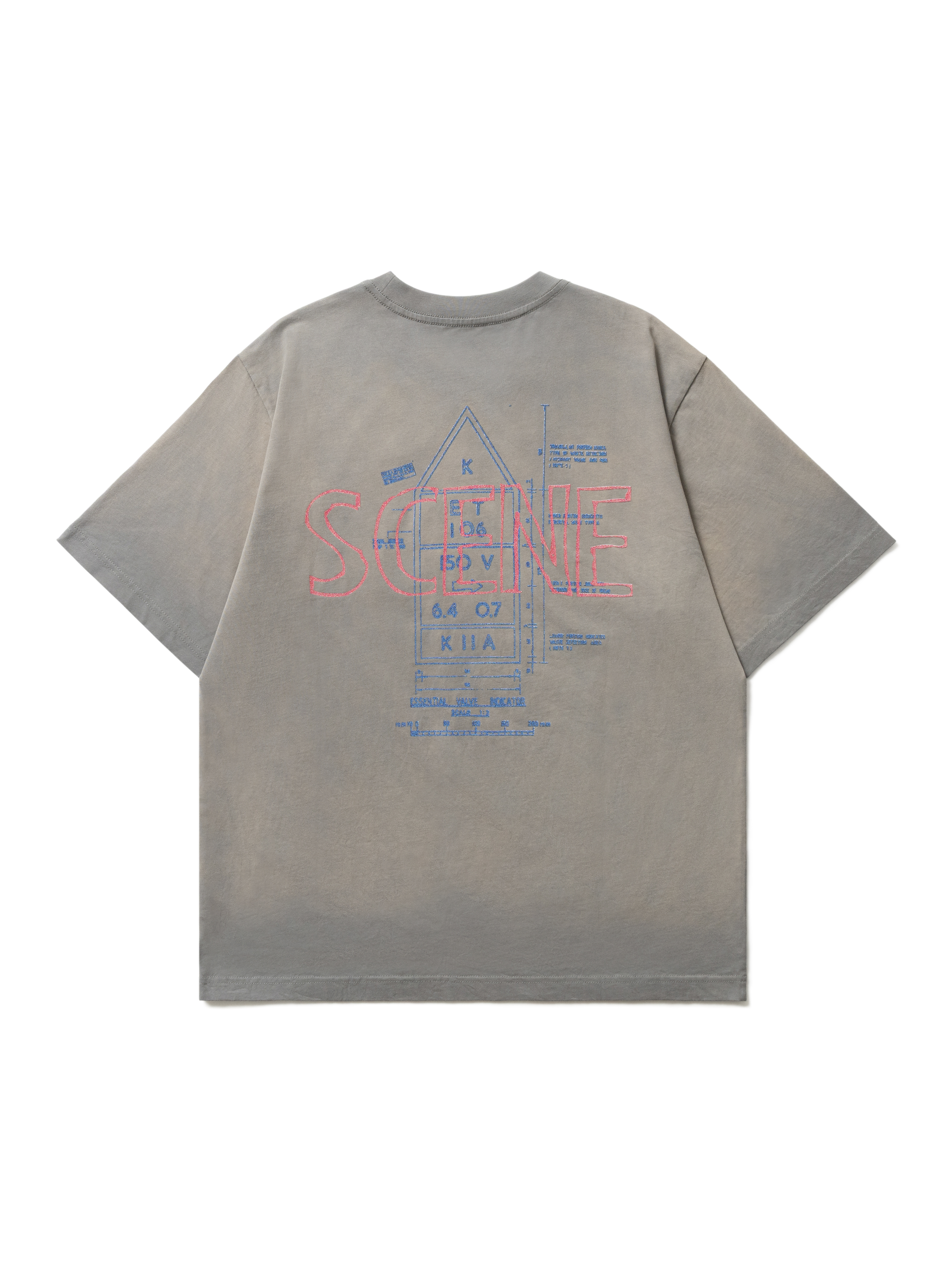 SCENE JACKSON WASHED TEE // GREY_PNK