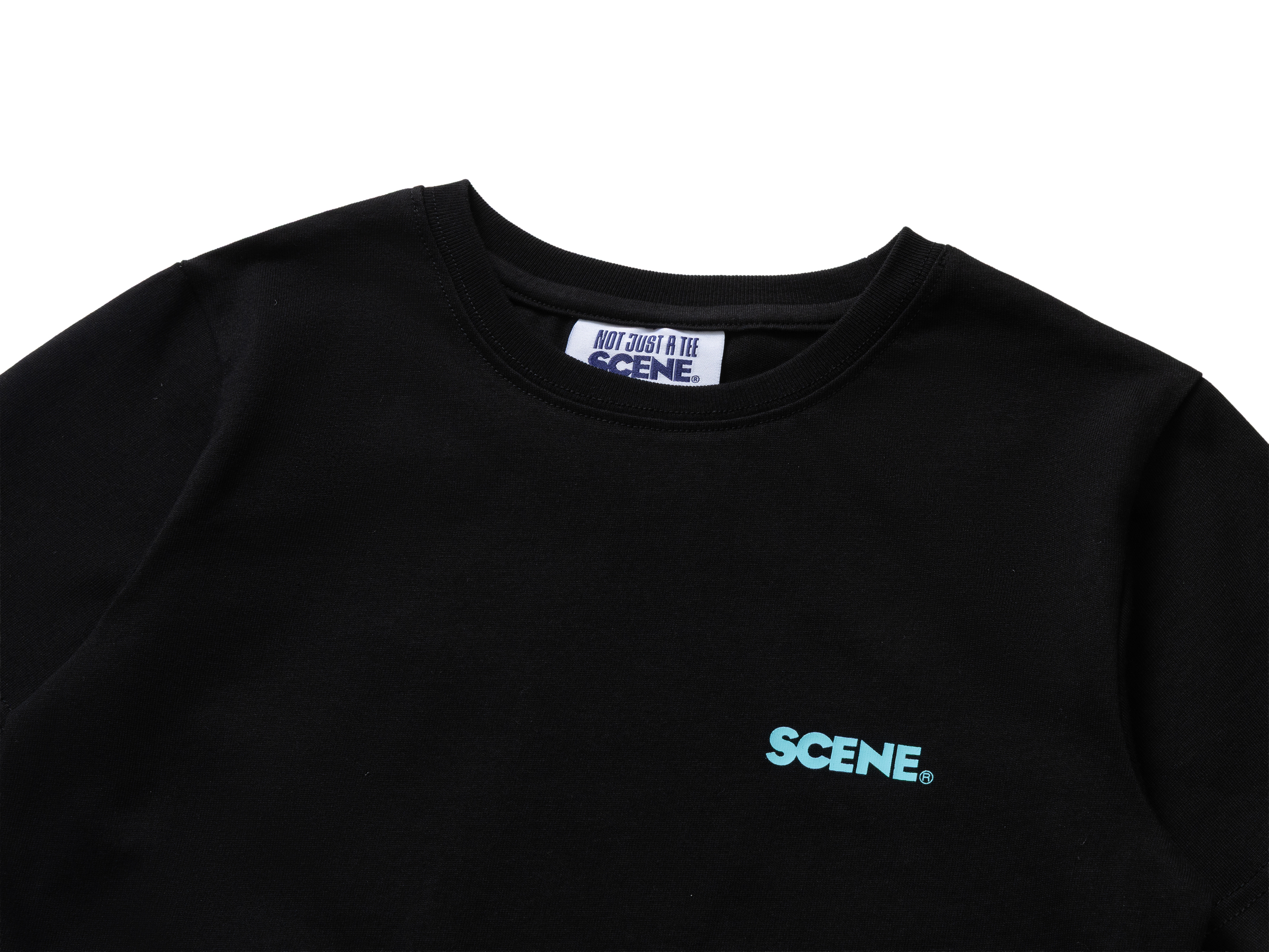 SCENE CLASSIC LOGO CROPPED TEE // BLK_BLU