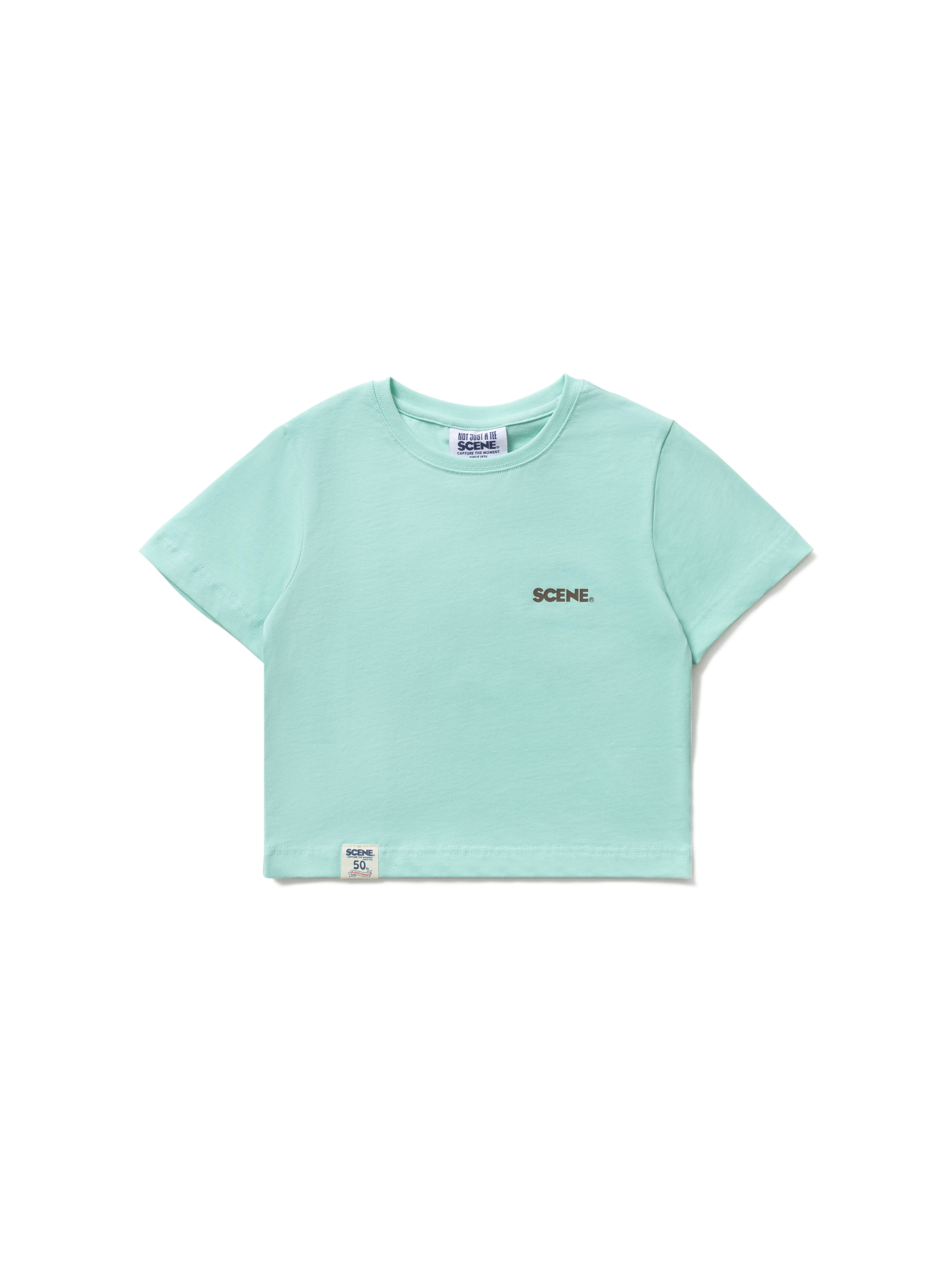 SCENE CLASSIC LOGO CROPPED TEE // M_GRN