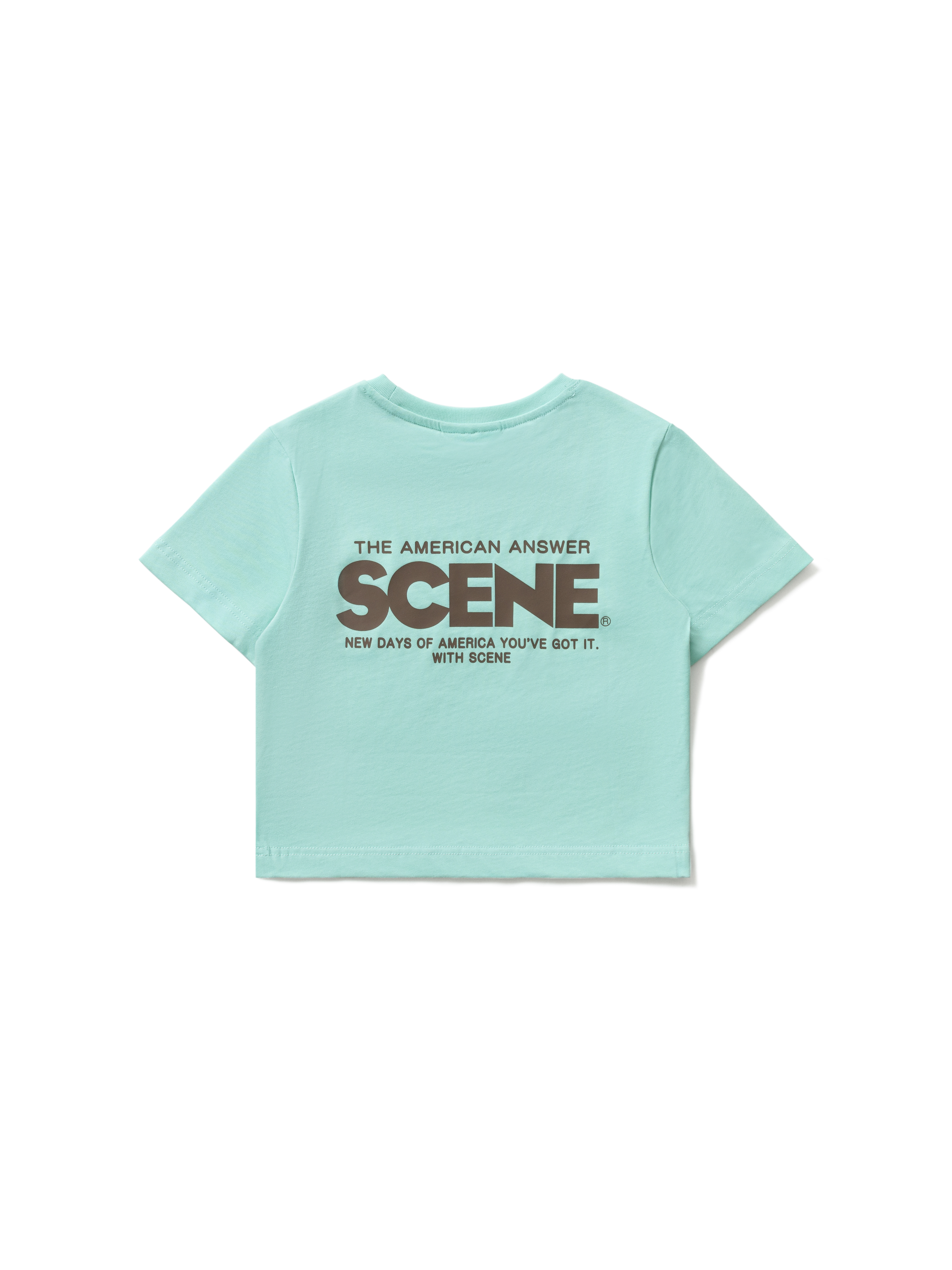 SCENE CLASSIC LOGO CROPPED TEE // M_GRN