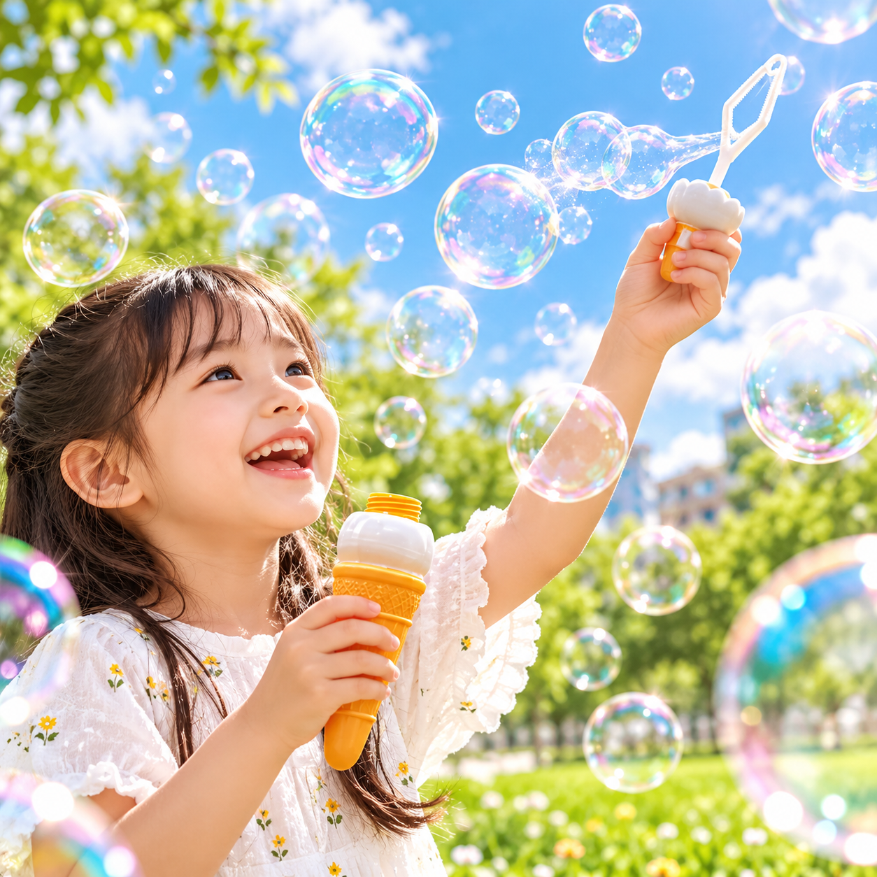 【Uncle Bubble 安可堡】ICE CREAM BUBBLE 冰淇淋泡泡玩具｜3Y+｜台灣製造・戶外吹泡泡