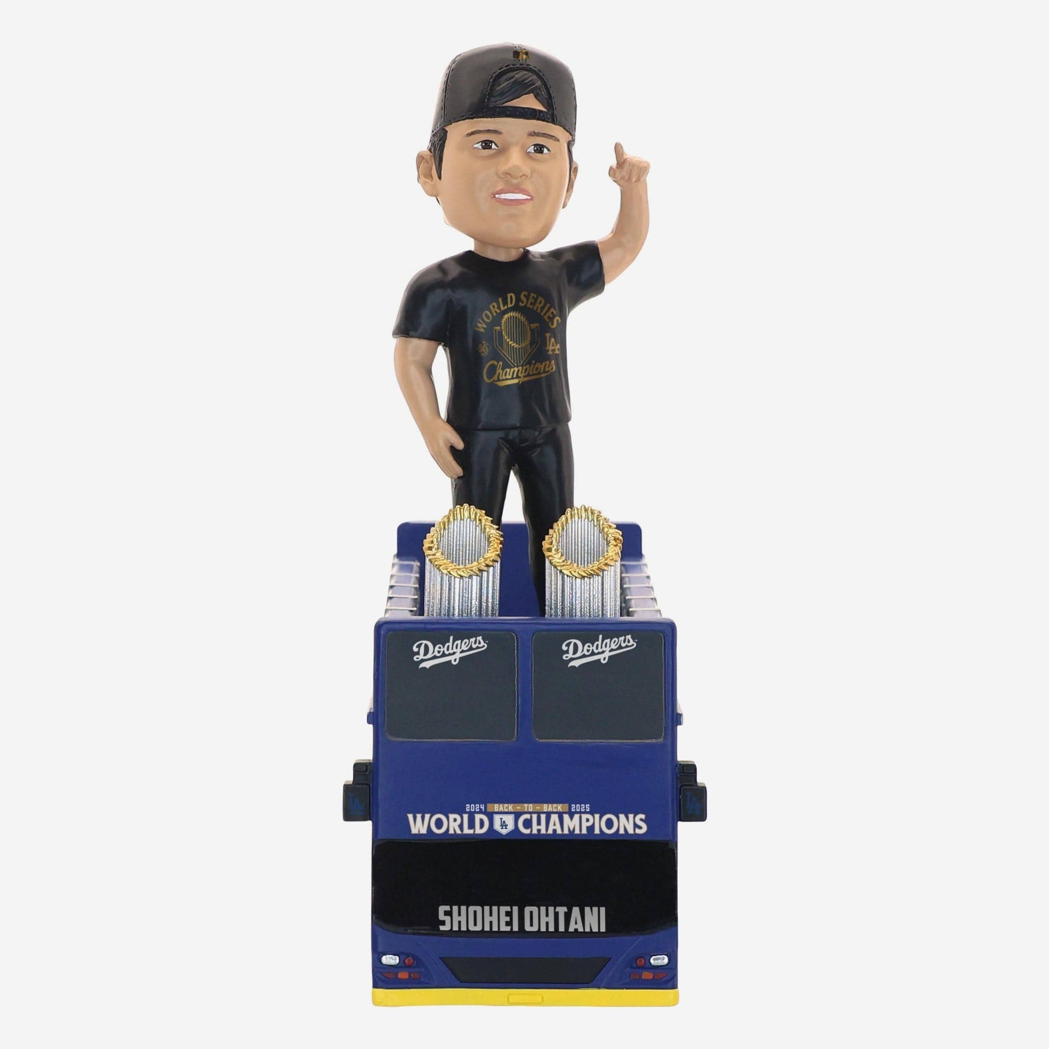 MLB公仔 Shohei Ohtani Los Angeles Dodgers 洛杉磯道奇 連霸 冠軍紀念 遊行 大巴士 公仔 Foco Bobblehead 搖頭娃娃 全新含盒裝 限量525組