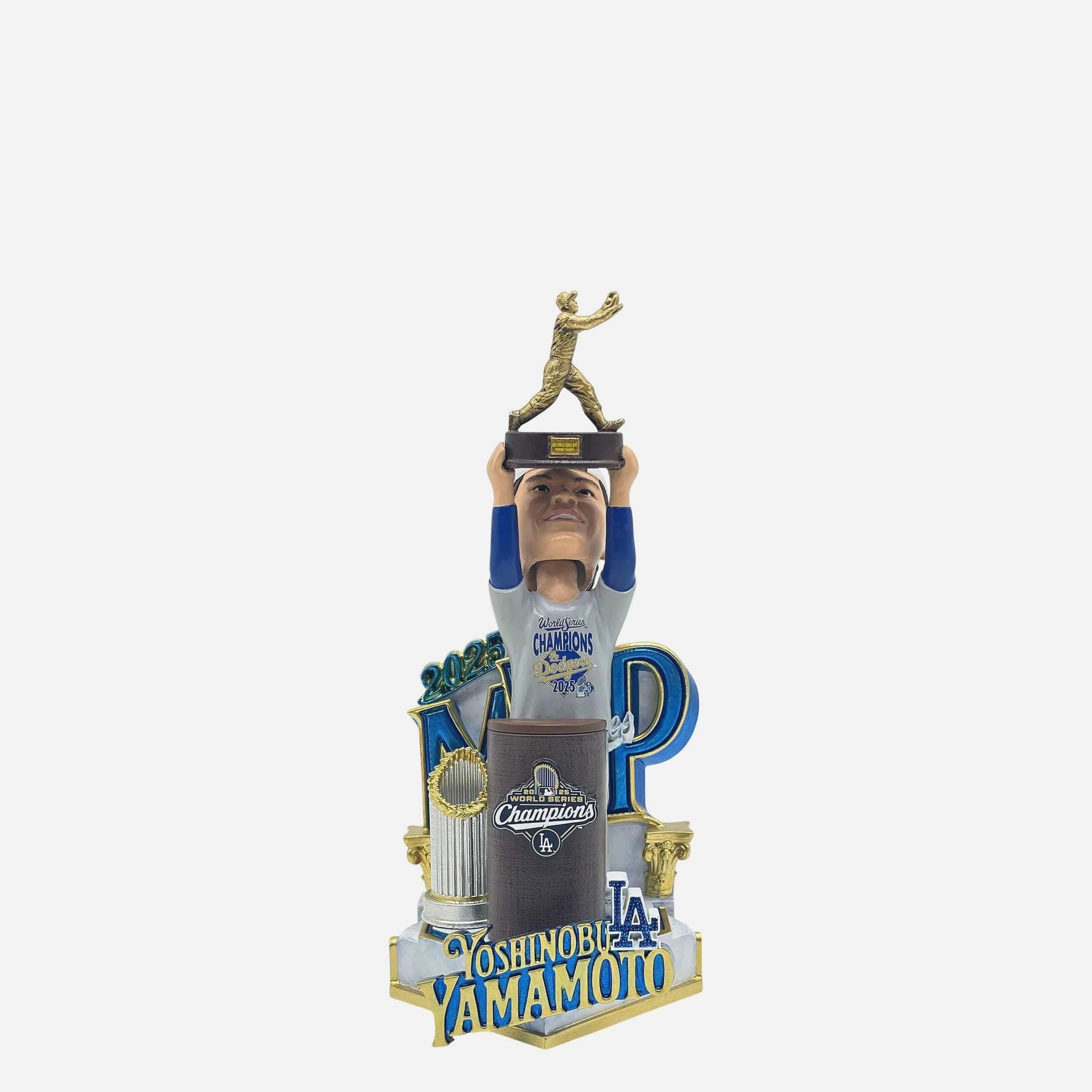 MLB公仔 Yoshinobu Yamamoto Los Angeles Dodgers 洛杉磯道奇 世界大賽 MVP 公仔 Foco Mini Bobblehead 搖頭娃娃 全新含盒裝 限量525組