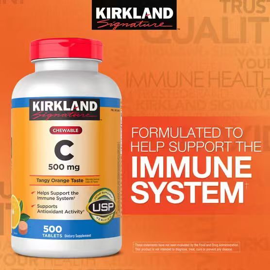 【直播】Kirkland LX102043 維生素C嚼片 (500片裝)