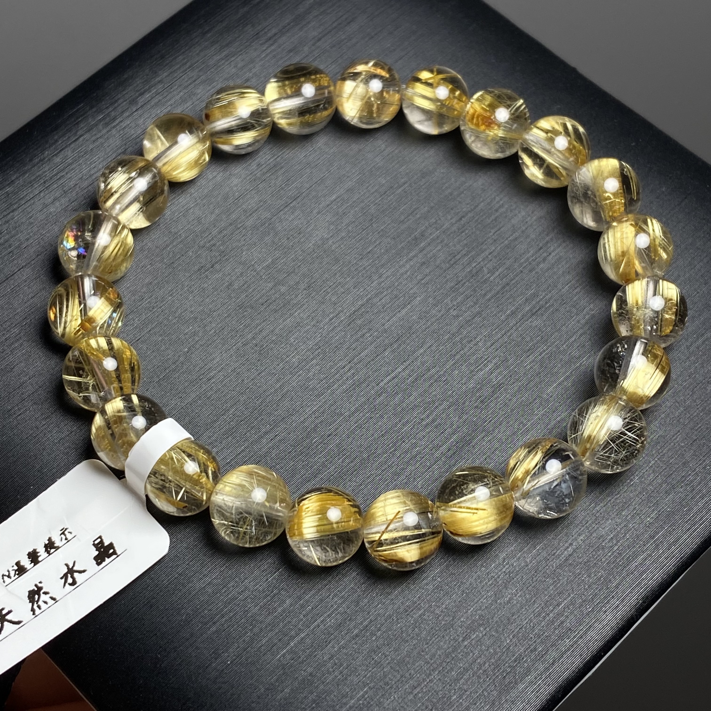 亮閃金鈦晶手串