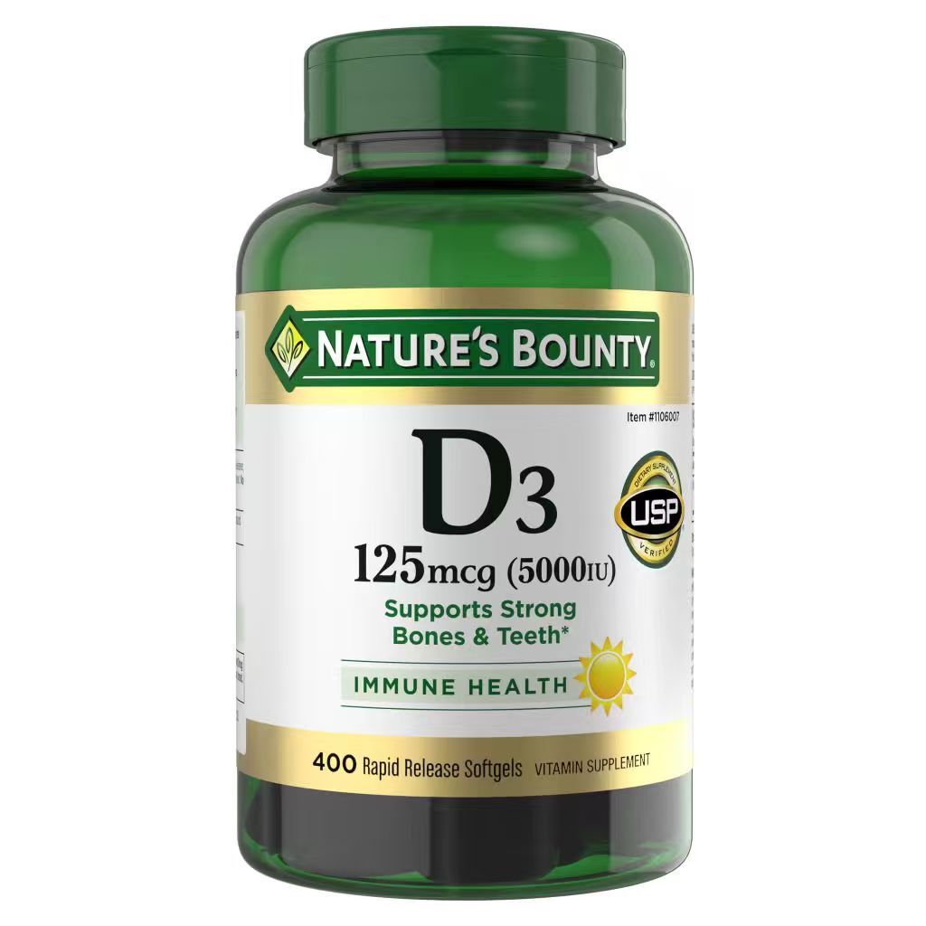 【直播】Nature's Bounty LX102061 維生素D3 膠囊 (400粒裝)