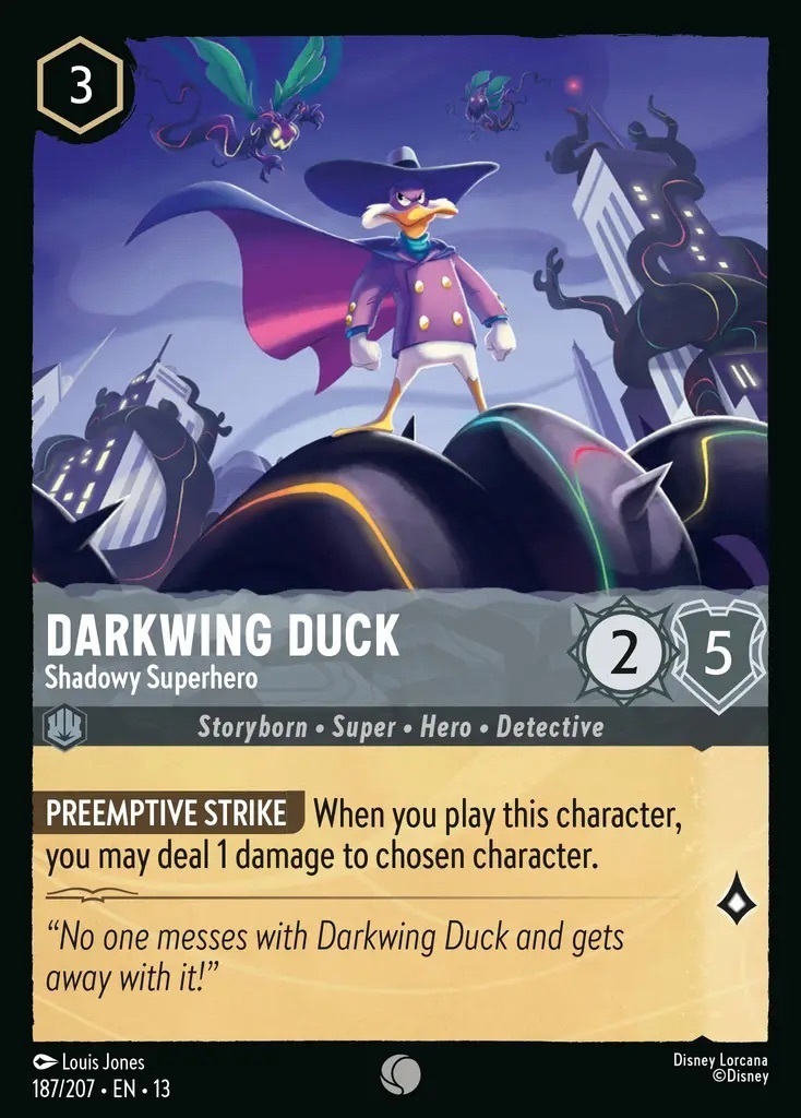 187/207·EN·13 Darkwing Duck - Shadowy Superhero (Common)