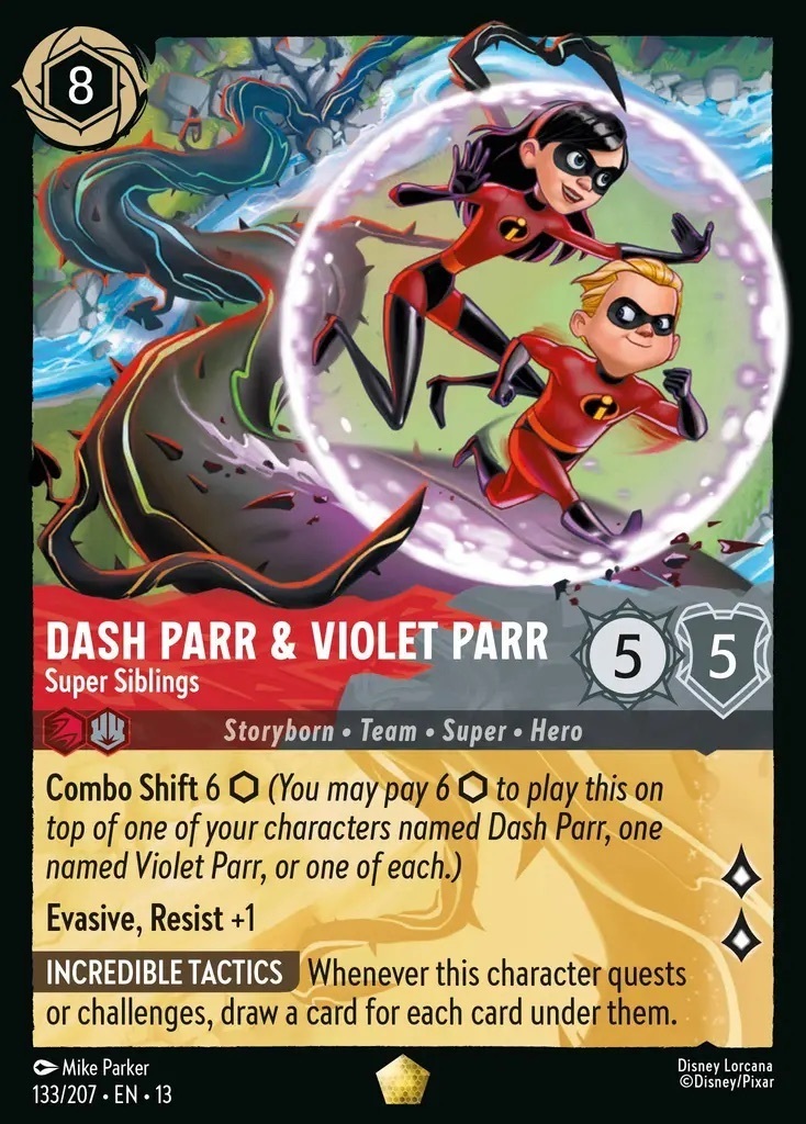 133/207·EN·13 Dash Parr & Violet Parr - Super Siblings (Legendary)