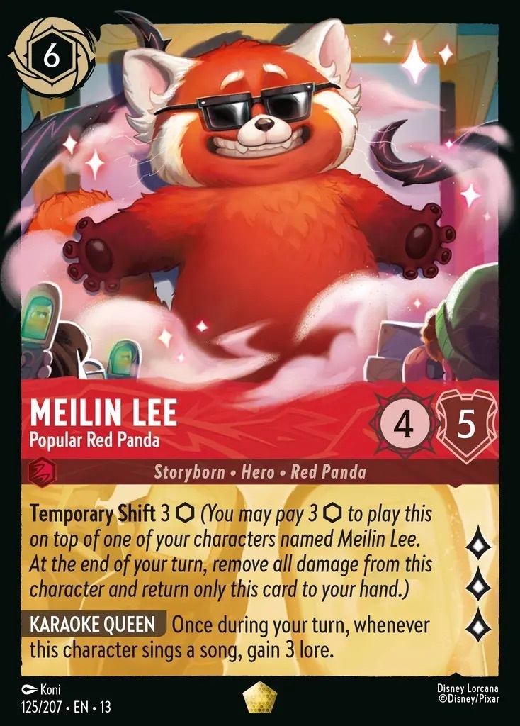 125/207·EN·13 Meilin Lee - Popular Red Panda (Legendary)