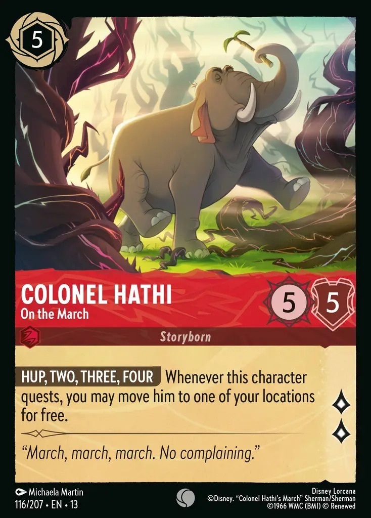 116/207·EN·13 Colonel Hathi - On the March (Common)