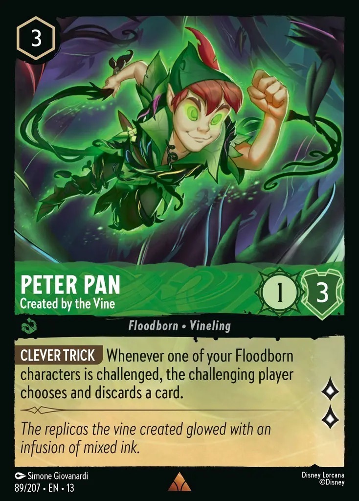 89/207·EN·13 Peter Pan - Created by the Vine (Rare)