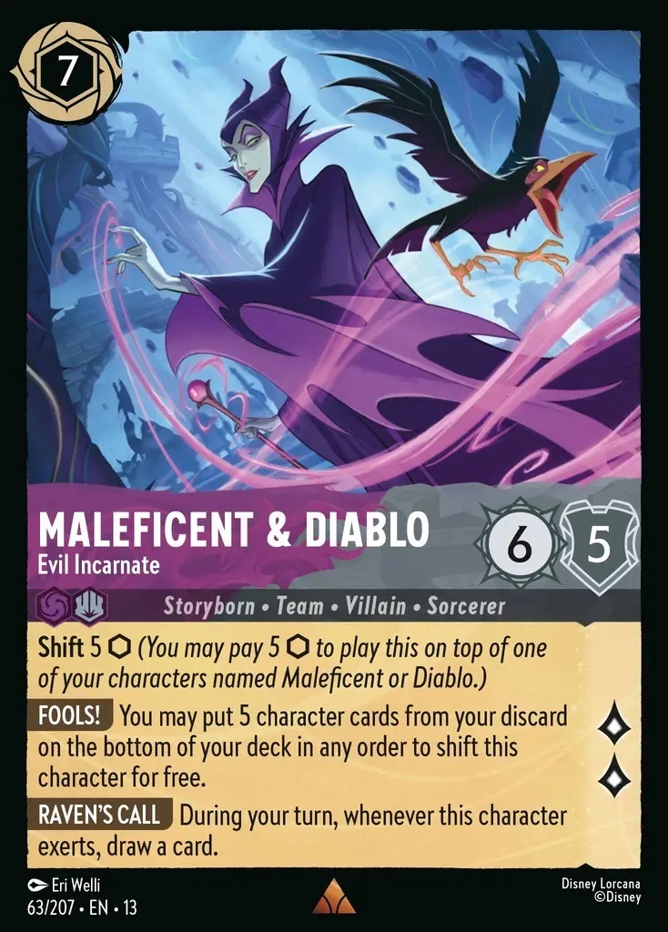63/207·EN·13 Maleficent & Diablo - Evil Incarnate (Rare)