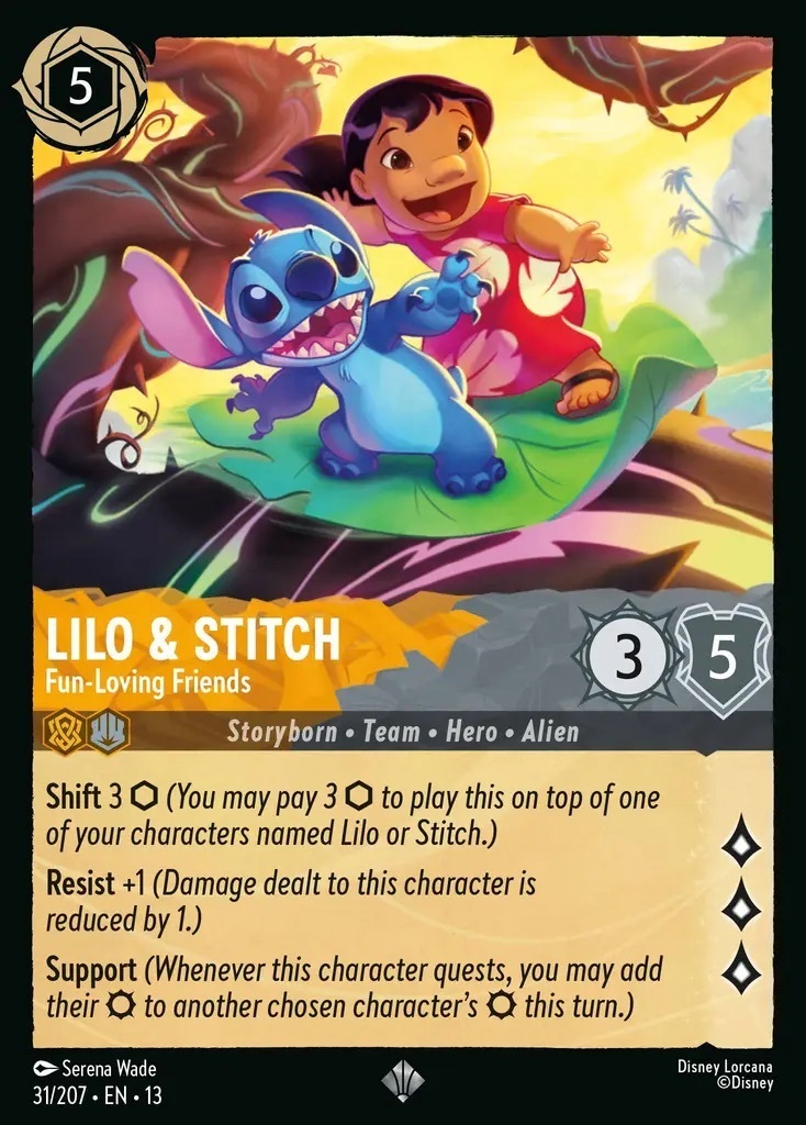 31/207·EN·13 Lilo & Stitch - Fun-Loving Friends (Super Rare)