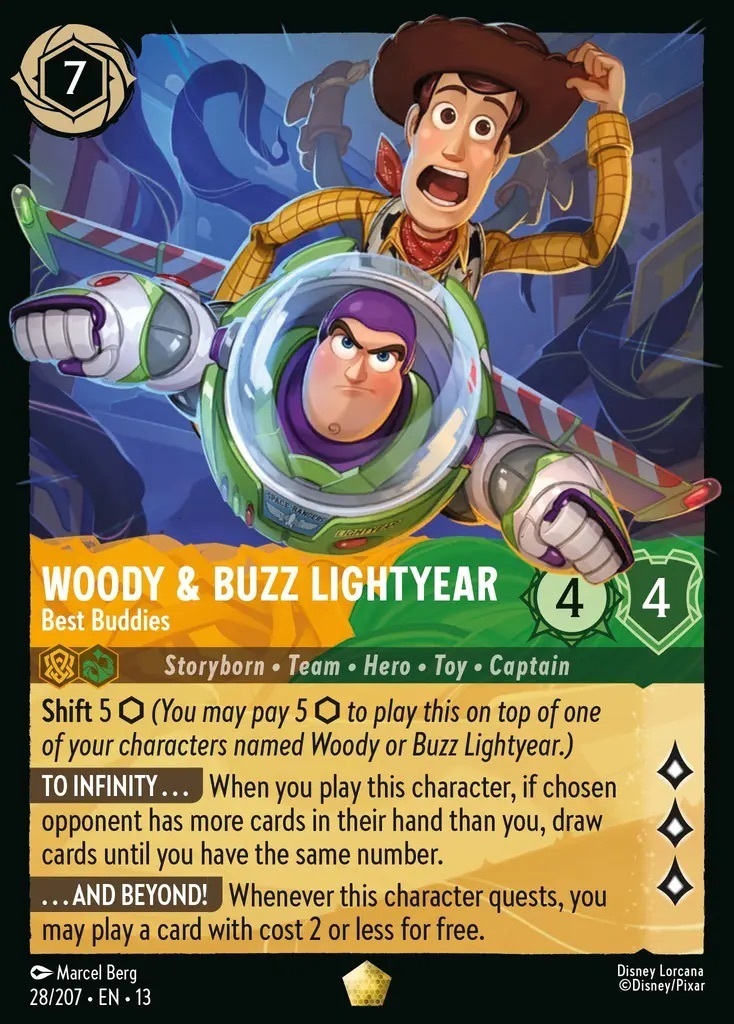 28/207·EN·13 Woody & Buzz Lightyear - Best Buddies (Legendary)