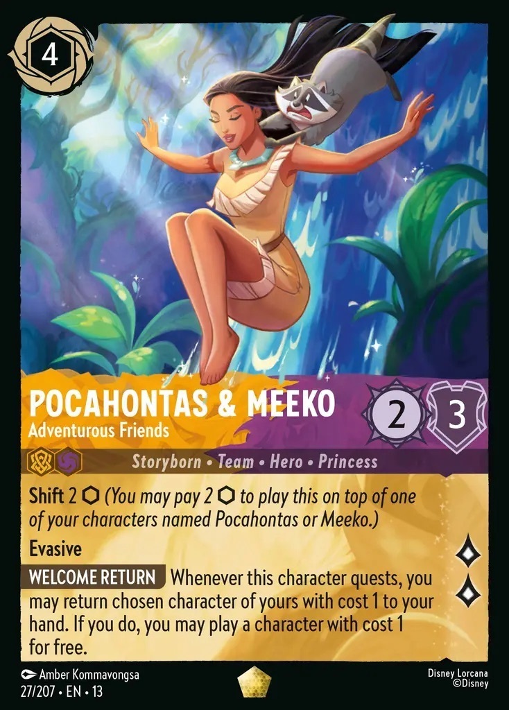 27/207·EN·13 Pocahontas & Meeko - Adventurous Friends (Legendary)