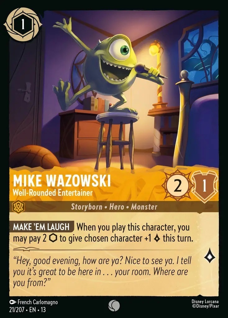 21/207·EN·13 Mike Wazowski - Well-Rounded Entertainer (Common)