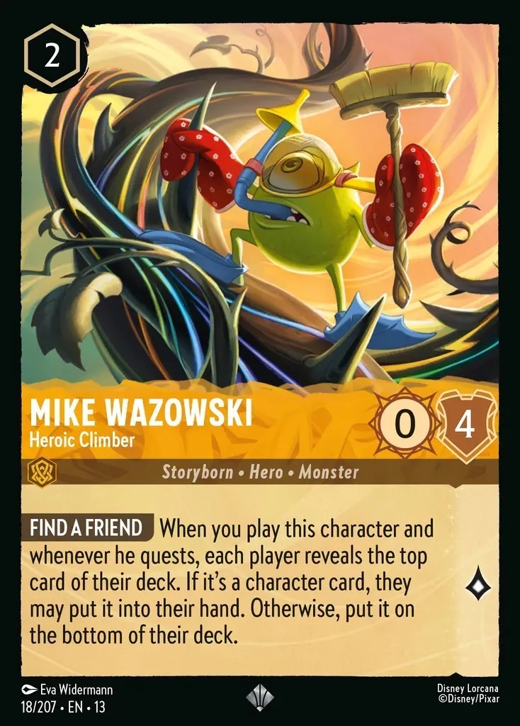 18/207·EN·13 Mike Wazowski - Heroic Climber (Super Rare)