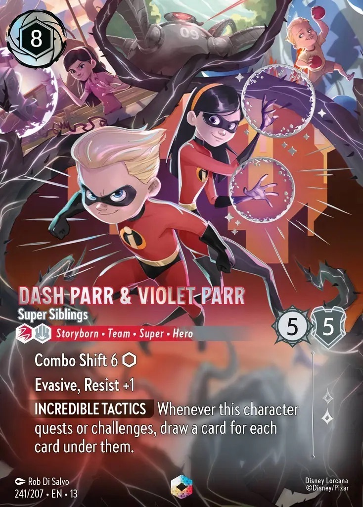 241/207·EN·13 Dash Parr & Violet Parr - Super Siblings (Enchanted)