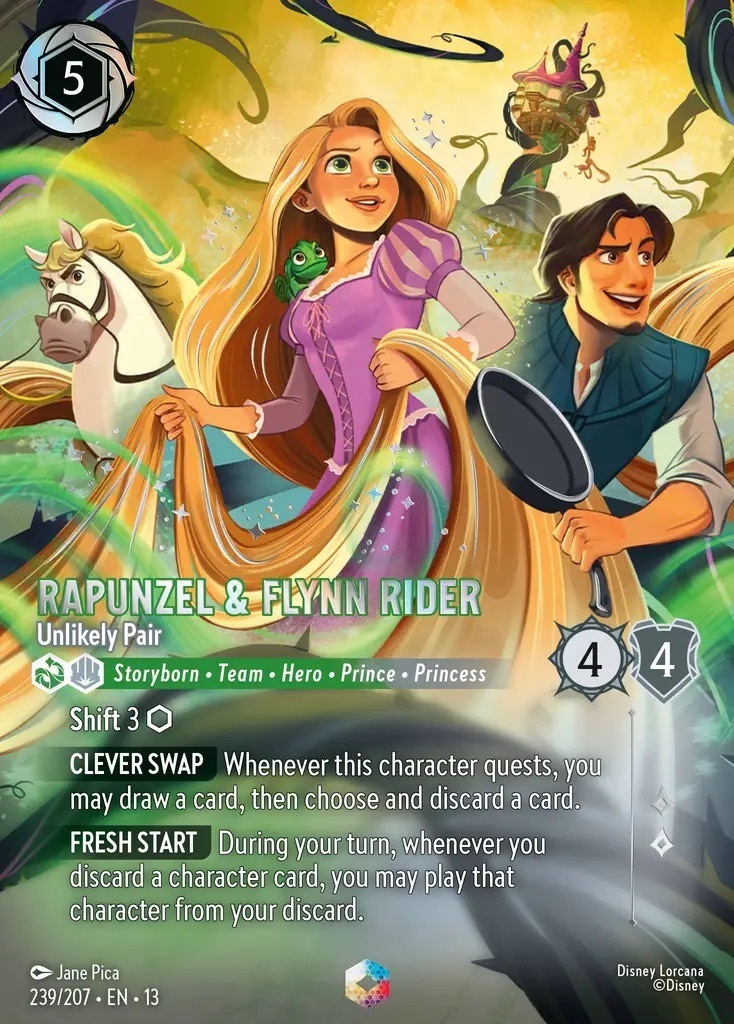 239/207·EN·13 Rapunzel & Flynn Rider - Unlikely Pair (Enchanted)