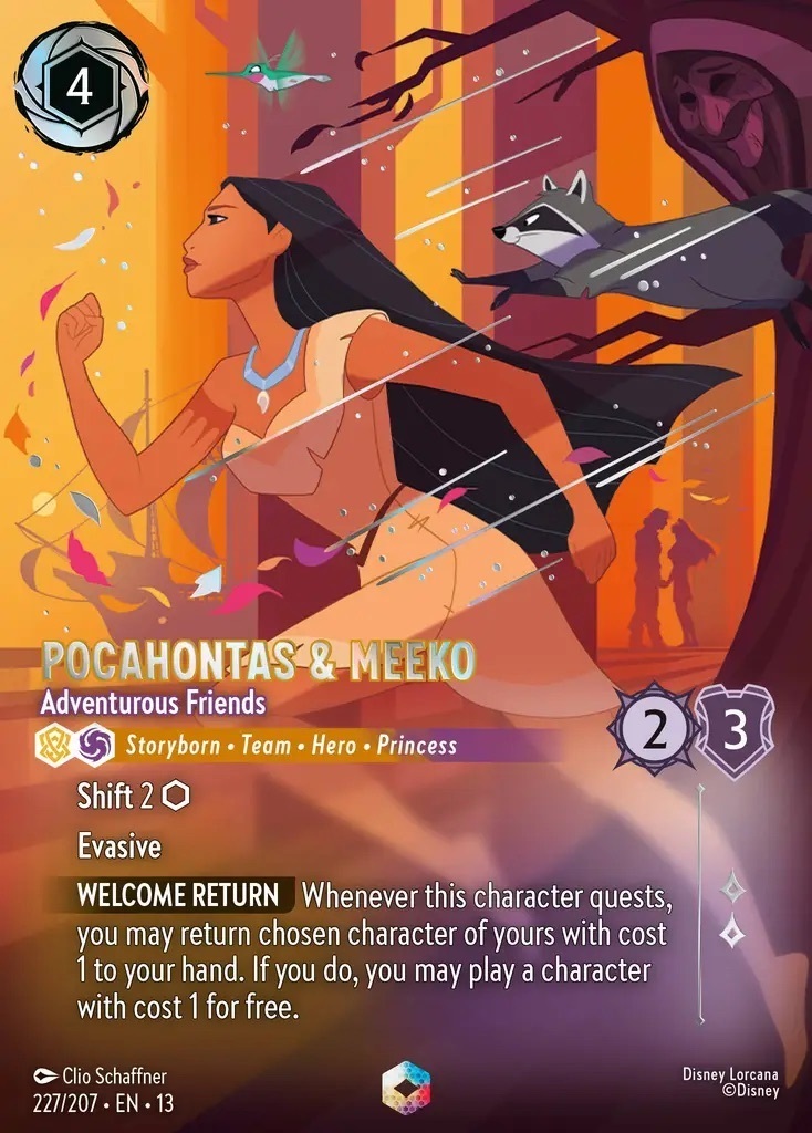 227/207·EN·13 Pocahontas & Meeko - Adventurous Friends (Enchanted)