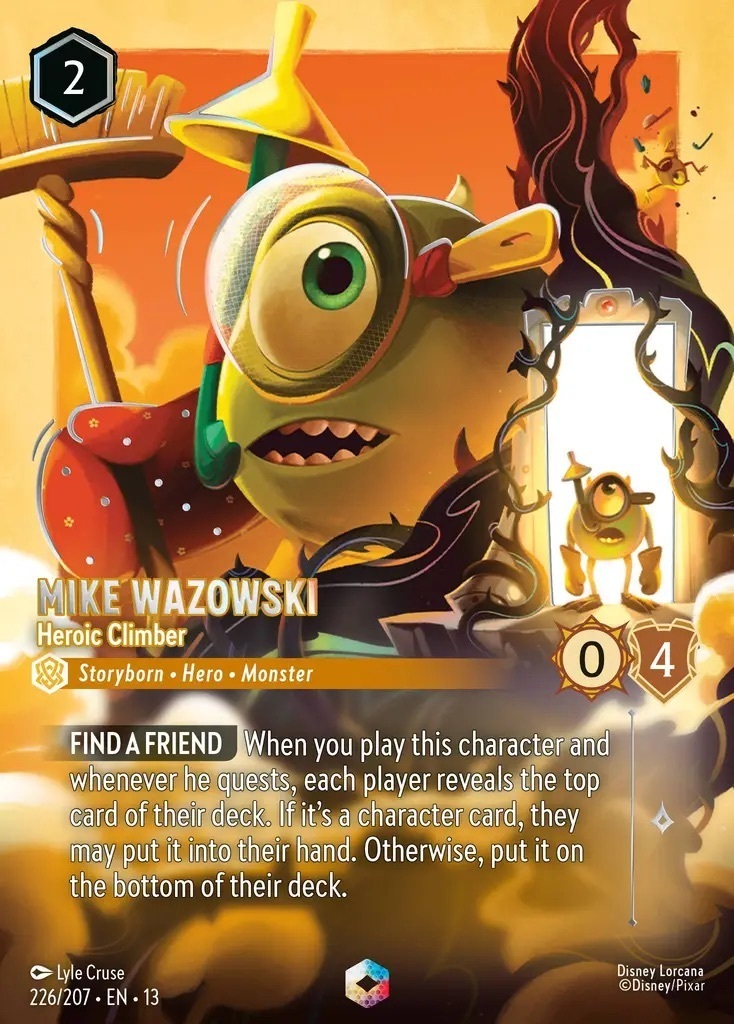 226/207·EN·13 Mike Wazowski - Heroic Climber (Enchanted)