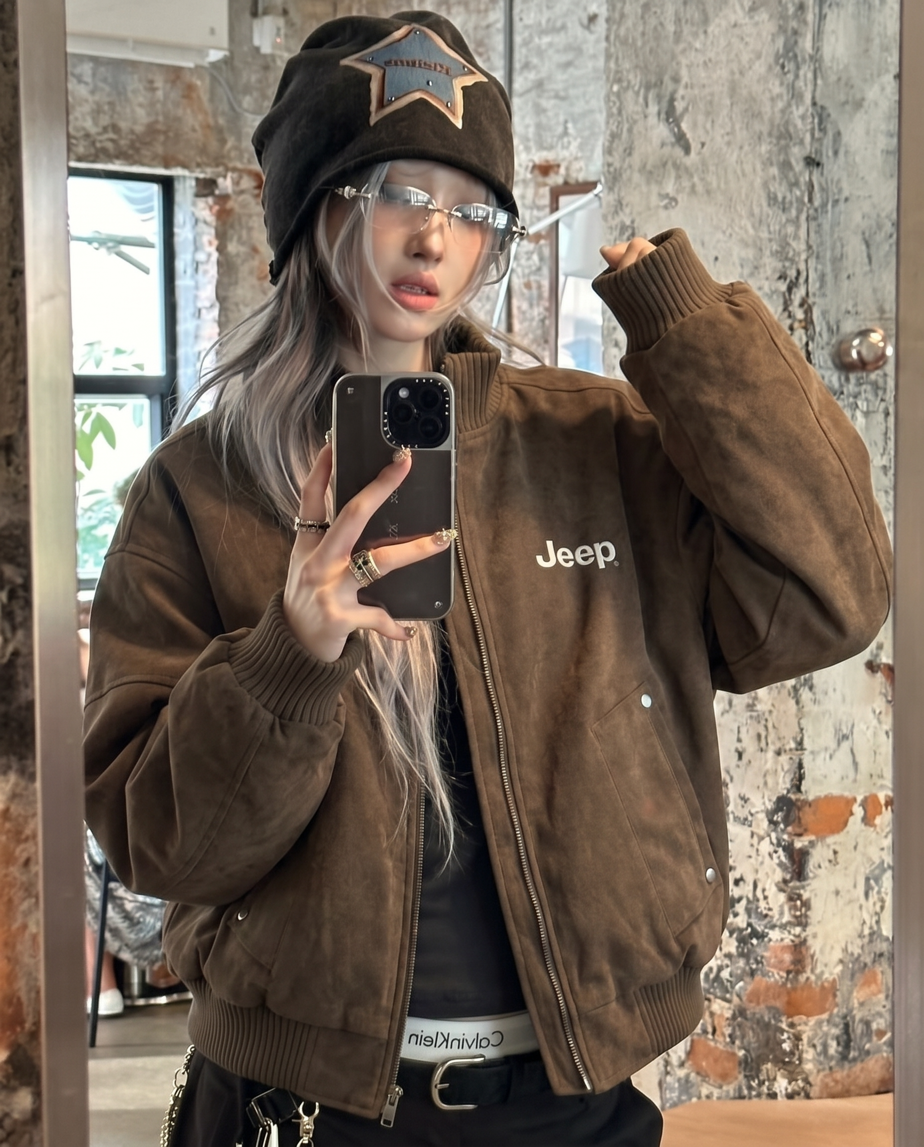 Jeep 復古 麂皮 寬鬆 立領 外套 三色