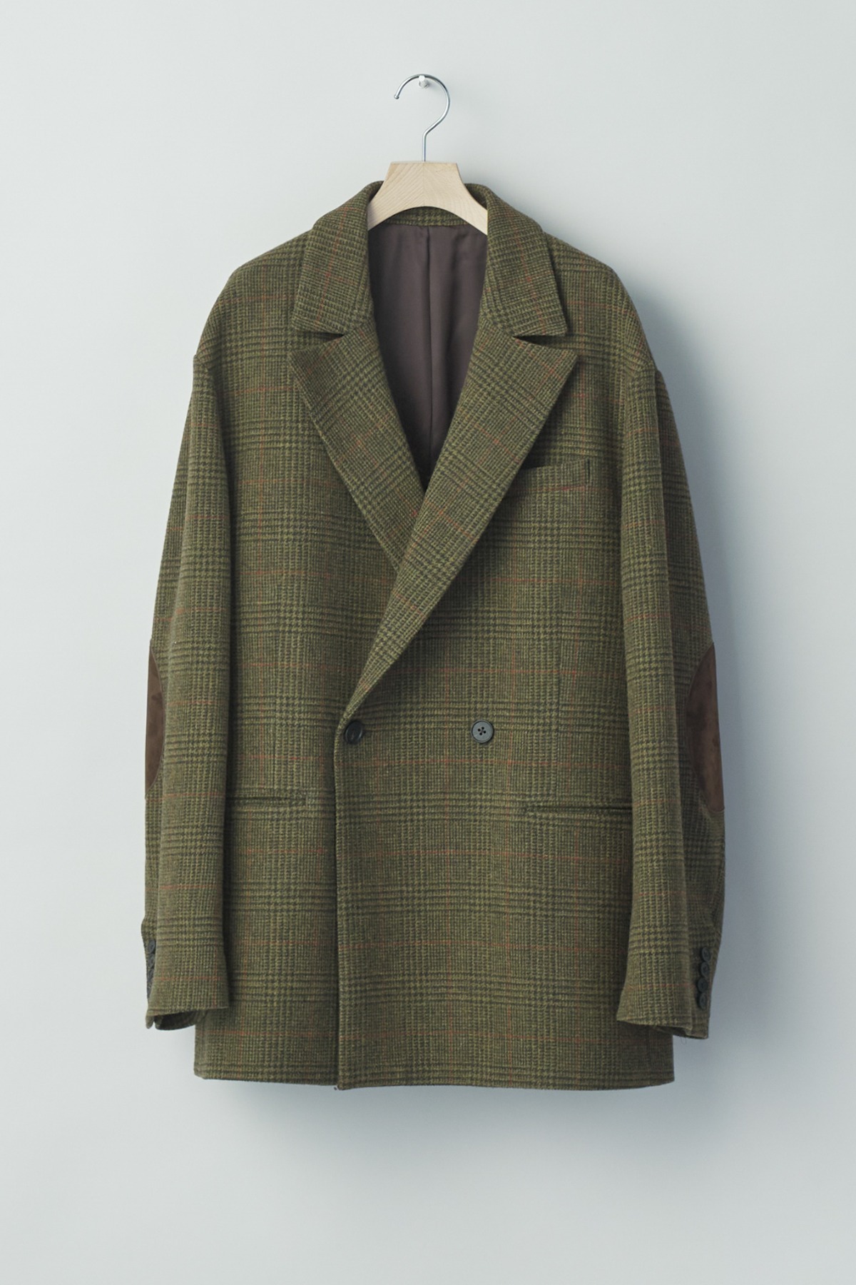 ssstein BRITISH TWEED OVERSIZED PEAK LAPEL JACKET