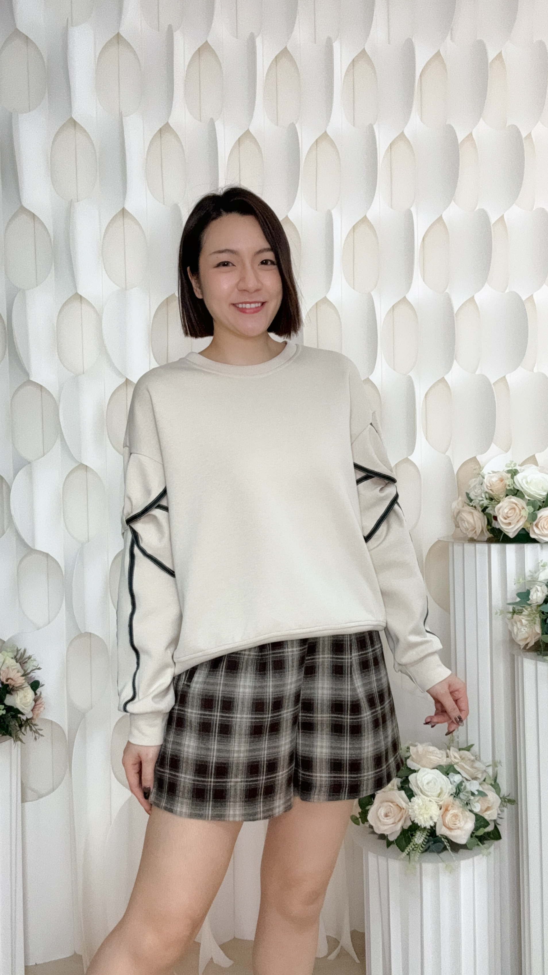 立體蝴蝶結袖棉質上衣 (胸46-50 腰44-48 長22吋) #59986 #1020clo