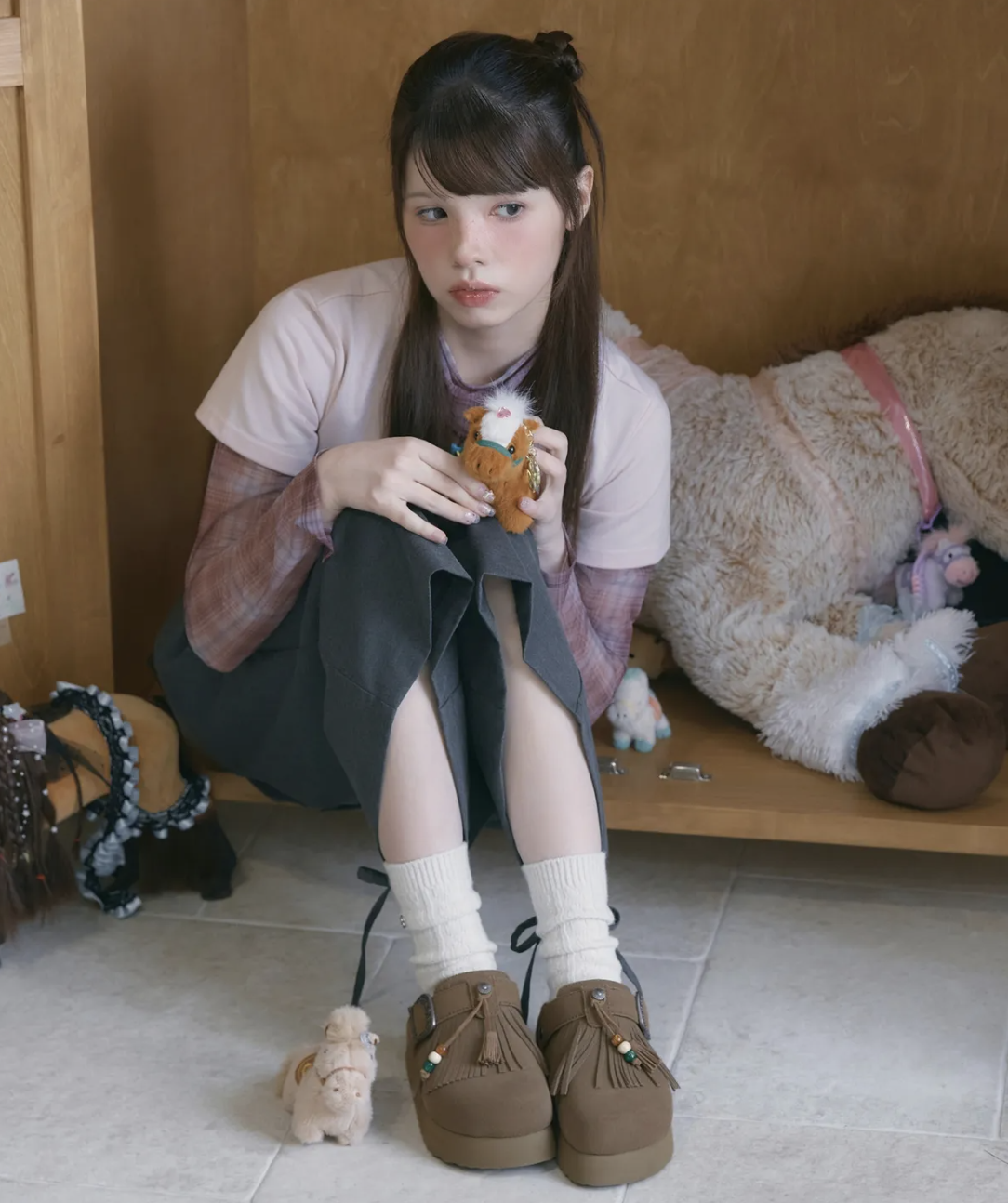 韓國代購｜OTZ Topi Fringe Clog (2 Colours)