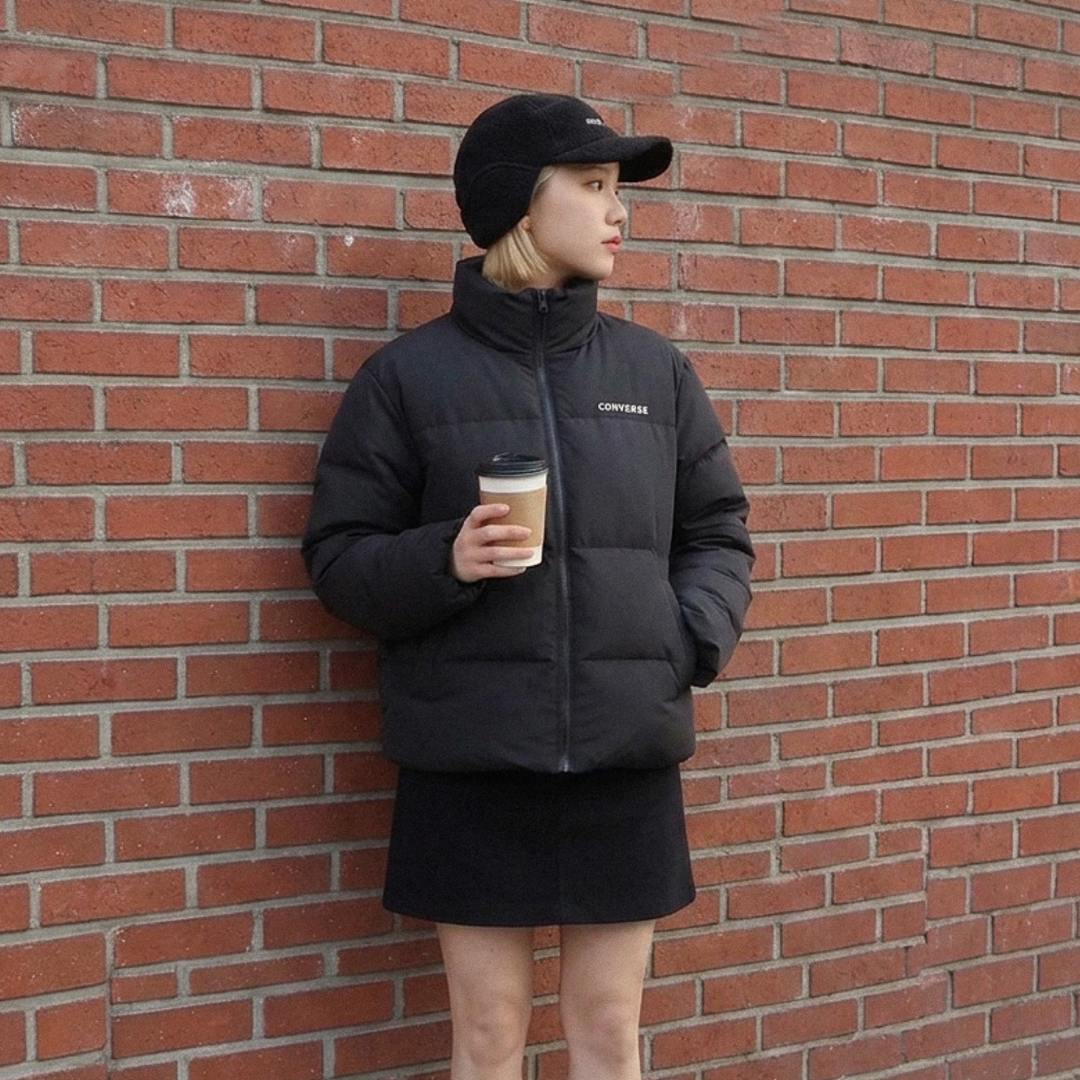 CONVERSE 防撥水防風 寬版立領外套 男女款