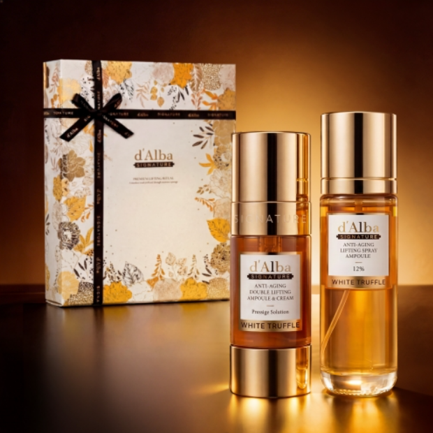 CR261021 - D6-d'Alba Signature Anti-Aging Boost Set (Signature Anti-Aging Lifting Spray Ampoule 12% 60ml + Signature Anti-Aging Double Lifting Ampoule & Cream 50g)EXP:2028