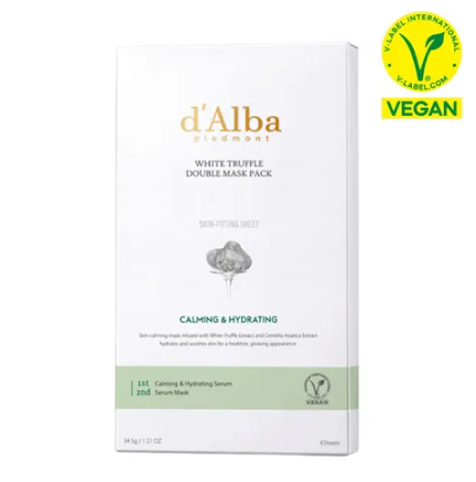 CR261021 - D26-d'Alba White Truffle Double Mask Pack Calming & Hydrating(32.5ml x 4)EXP:2027年4月1日