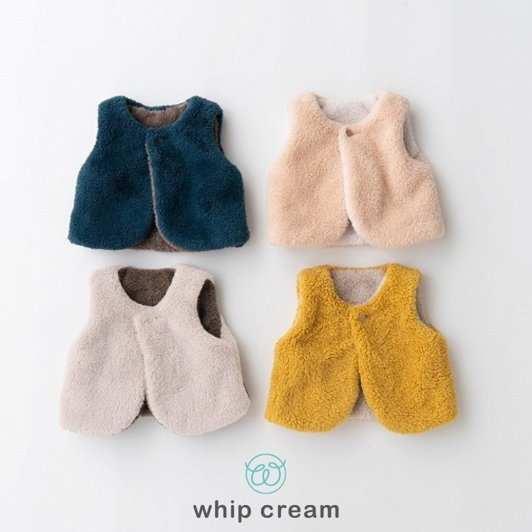 【日本 whip cream】雙面保暖絨毛背心