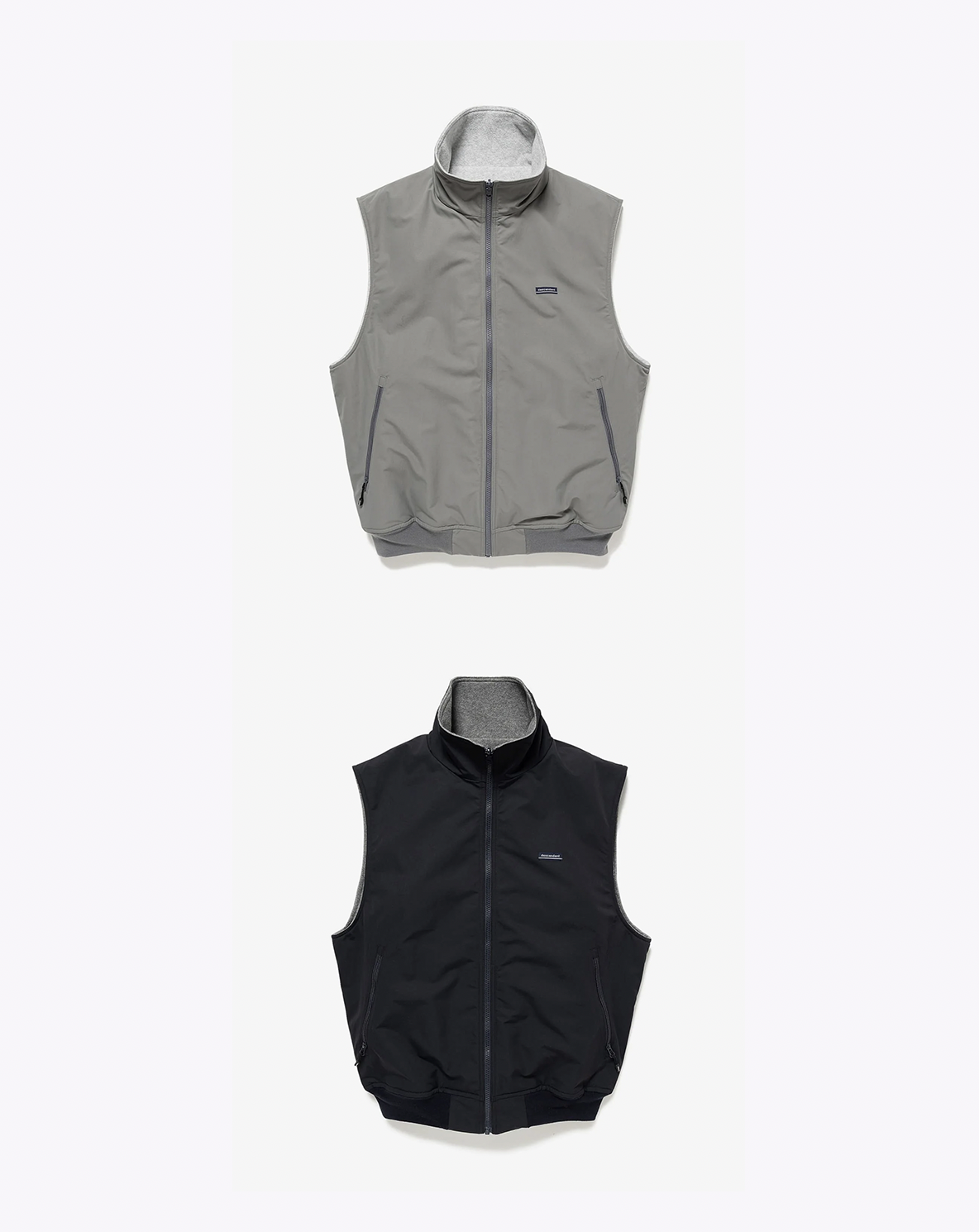 [現貨] DESCENDANT FW26 DAVID NYLON VEST | GRAY / NAVY