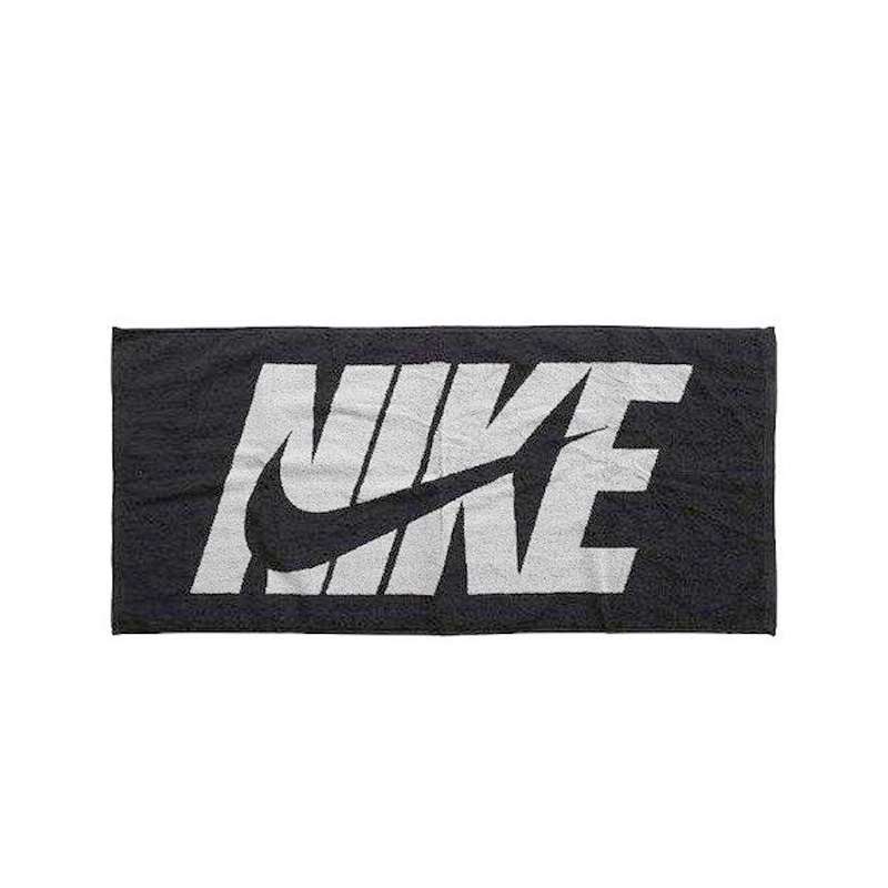 NIKE JACQUARD 運動毛巾 80X35CM 純棉 黑白 N1013385010MD [台灣現貨]