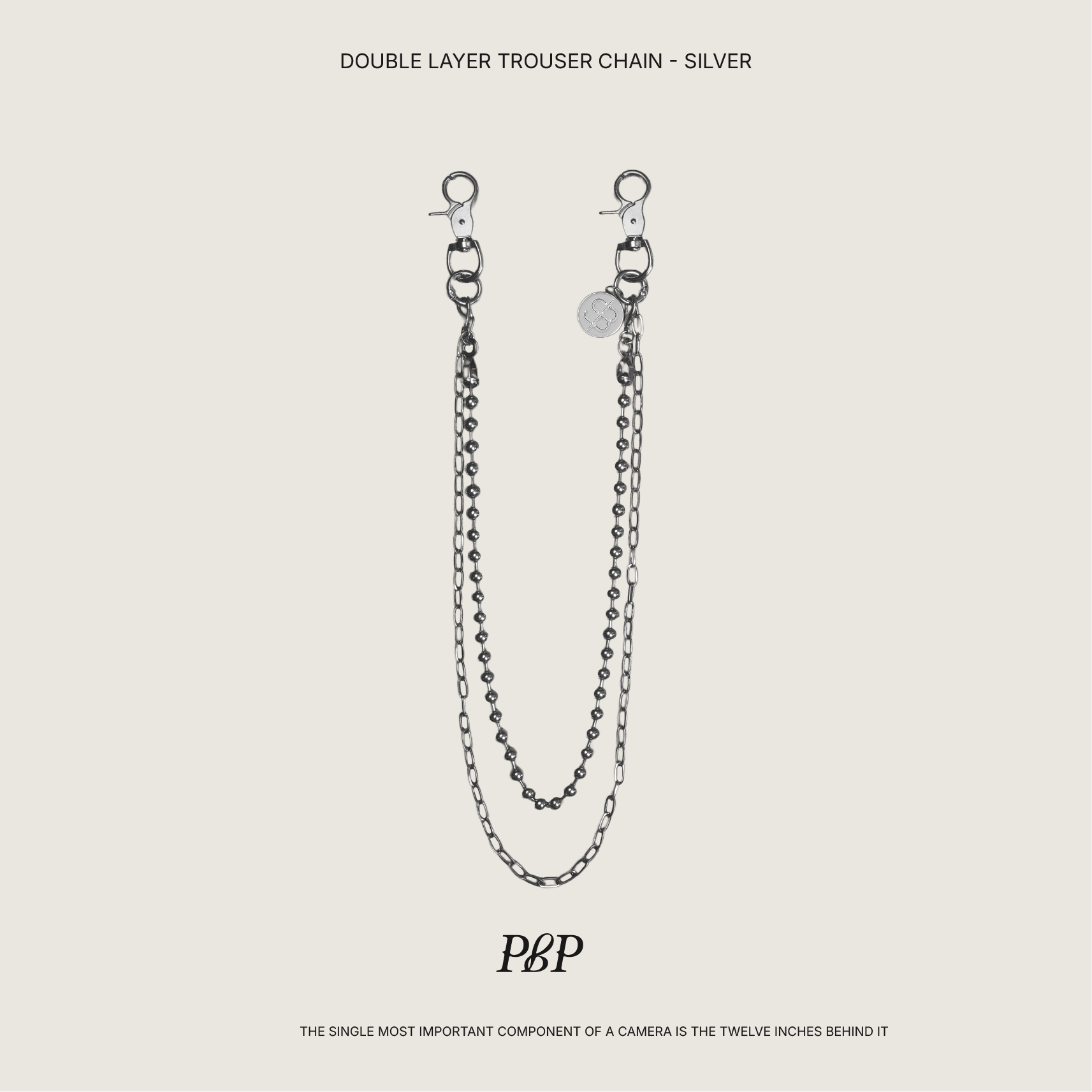 P.B.P - DOUBLE LAYER TROUSER CHAIN - SILVER