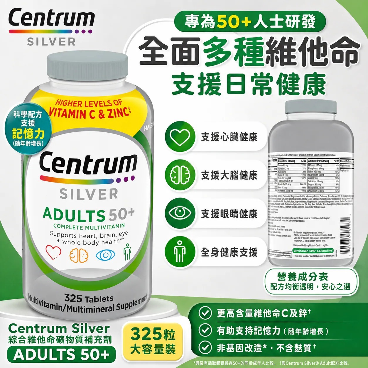 【直播】Centrum Silver LX102039 復合維生素 (325片)