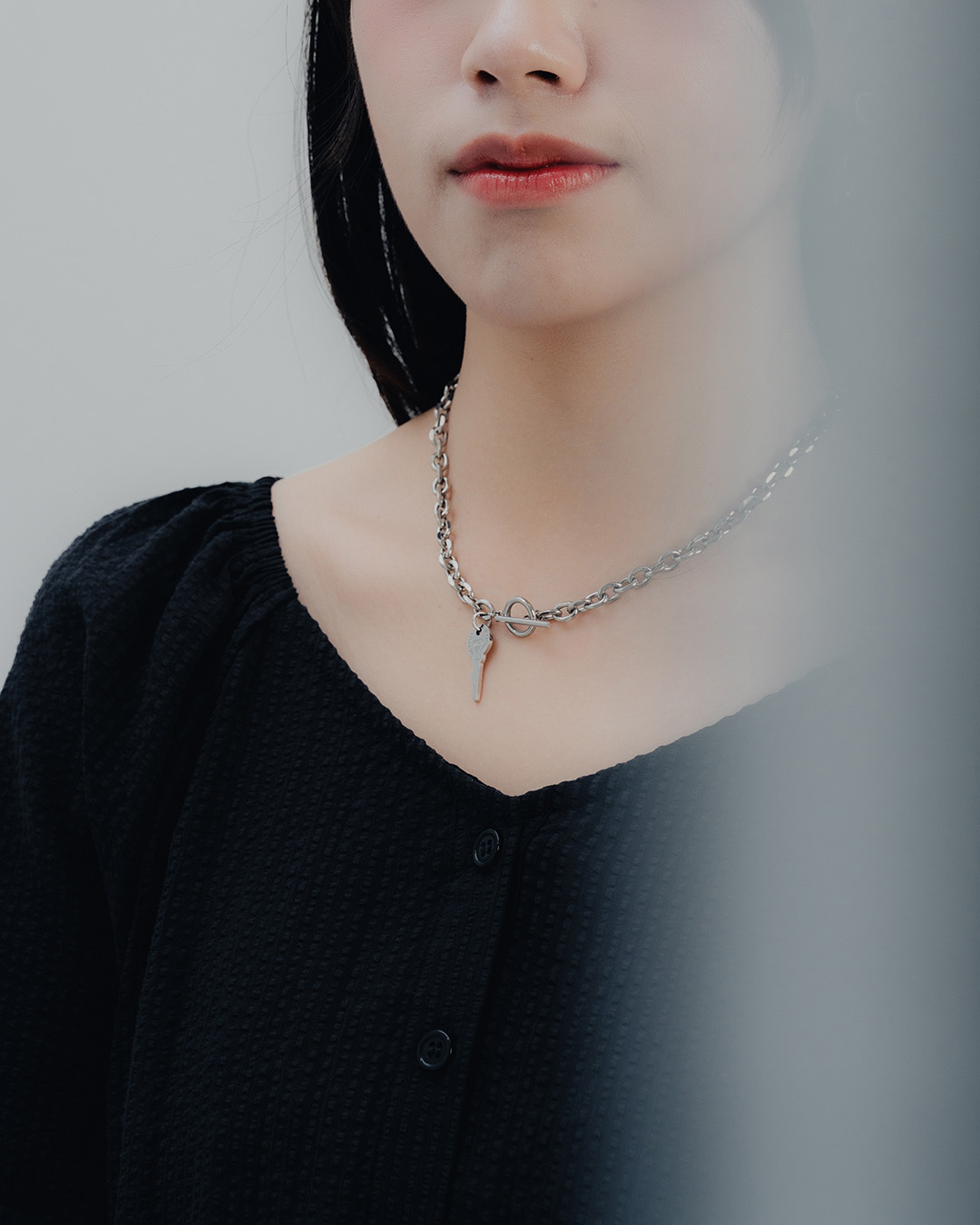 Key chain-shaped OT buckle necklace【07040413】in stock+pre-order