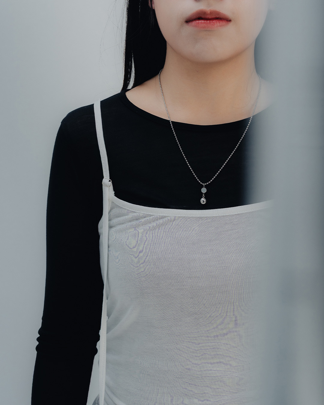 3D round pendant beaded necklace【07040411】in stock+pre-order