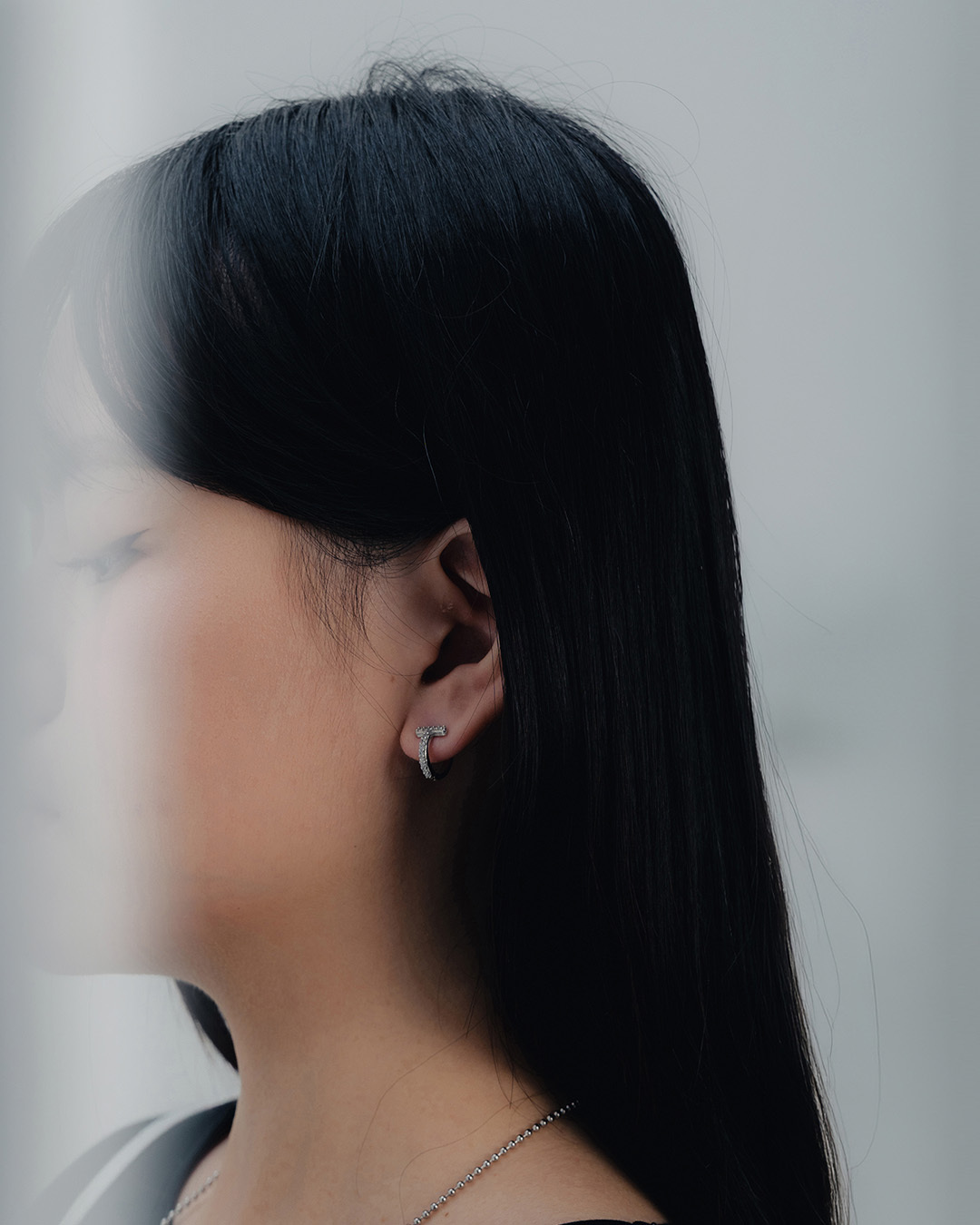 Metallic T-shaped buckle design stud earrings【07031026】in stock+pre-order