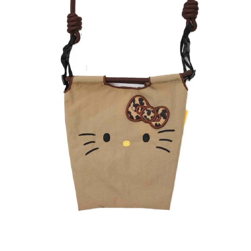 【日本直送】Ball & Chain x Hello Kitty 刺繡環保袋 S號 - 棕 (372208108)