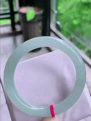 10326 56mm冰晴底圓條翡翠手鐲 (54-56)