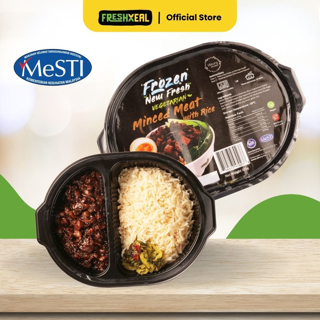 Frozen Vegetarian Minced Meat with Rice Bento