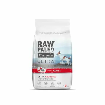 Raw Paleo Ultra 小型成犬牛肉配方乾糧 (2kg)單一蛋白
