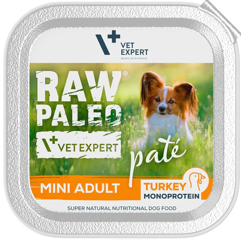Raw Paleo 小型成犬火雞肉醬鋁盒濕糧 (150g x 12)單一蛋白