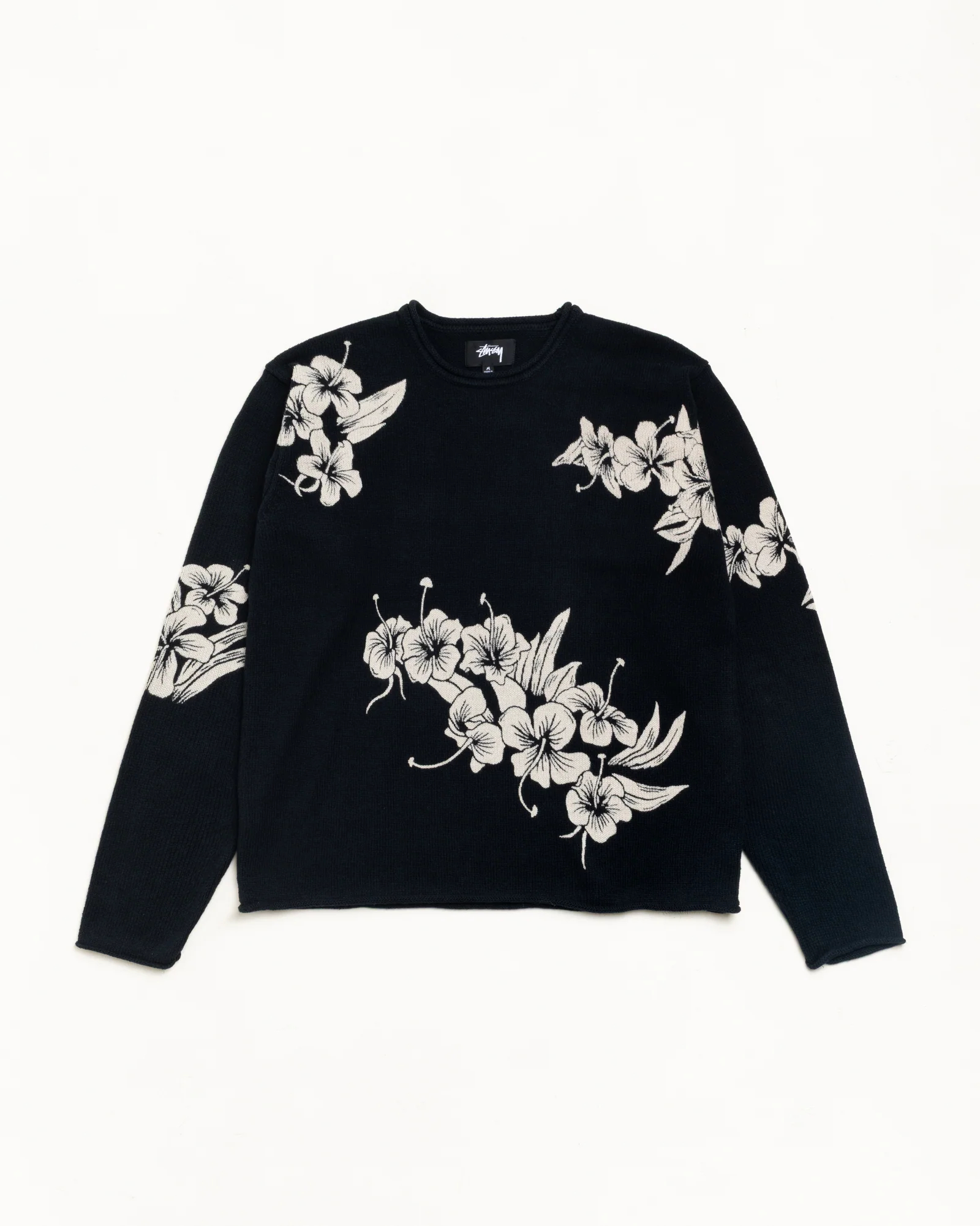 【車庫服飾】STUSSY FLORAL ROLL NECK SWEATER / 花卉圖案高領毛衣