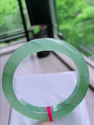 103212 59.2mm冰膠潤晴水飄花正圈翡翠手鐲 (58-60)